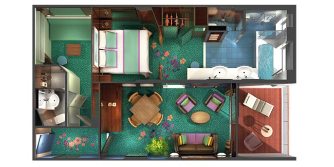 Сьют "2-Bedroom Family Suite with Balcony"