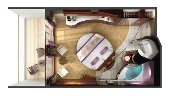 Сьют "The Haven Aft-Facing Penthouse with Balcony"