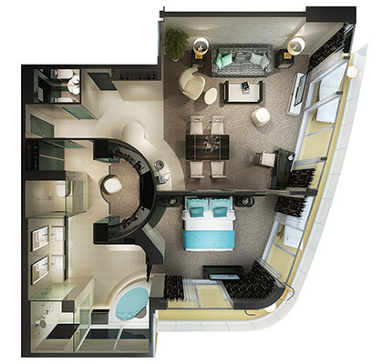 Сьют "The Haven Deluxe Owner`s Suite with Large Balcony"