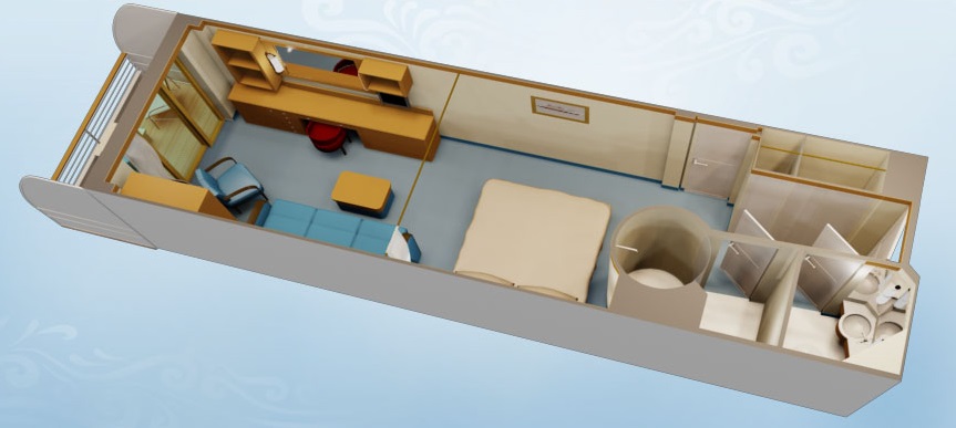 Каюта с балконом "Deluxe Family Oceanview Stateroom with Verandah"