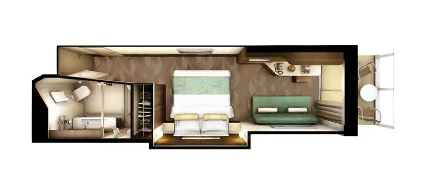 Мини-сьют "Spa Mini-Suite with Balcony"